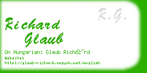 richard glaub business card